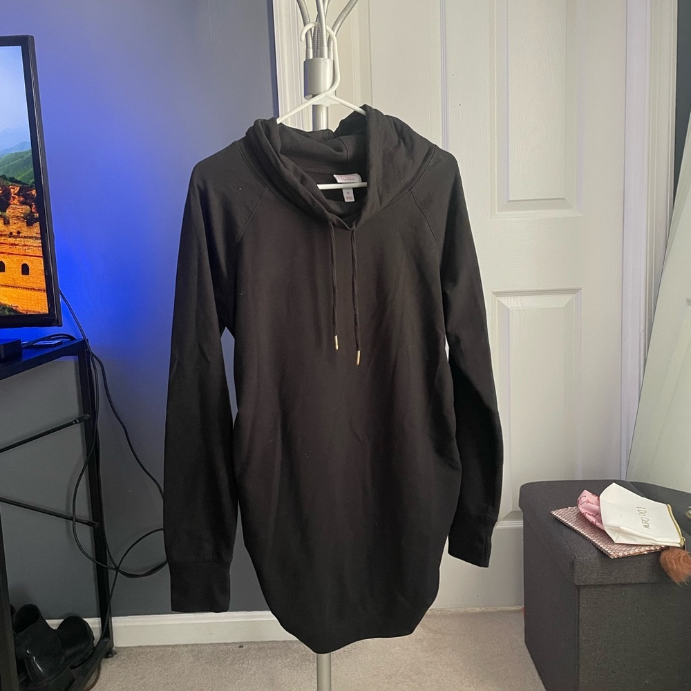 Black Maternity Sweatshirt with hood